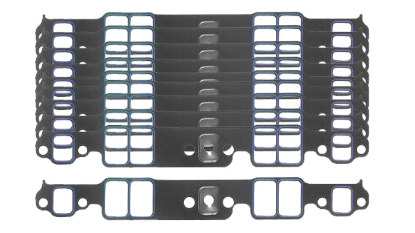 SBC Intake Gaskets 10pk Stock Port 1.23 x 1.99 Intake Manifold Gaskets FEL-PRO