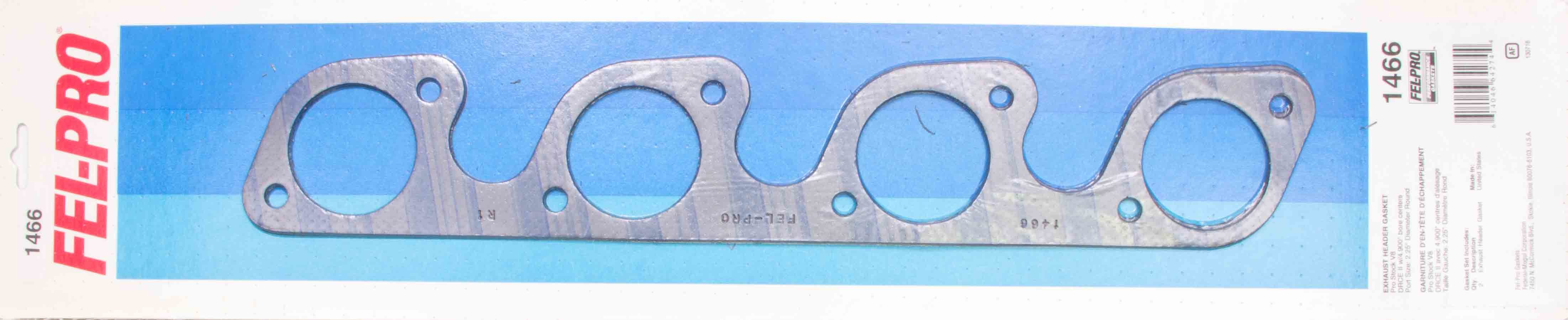 Exhaust Gaskets - DRCE II w/4.900in Bore Center Exhaust Header/Manifold Gaskets FEL-PRO