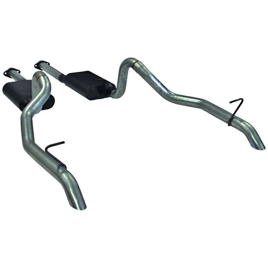 A/T Exhaust System - 87-93 Mustang GT Exhaust Systems Flowmaster