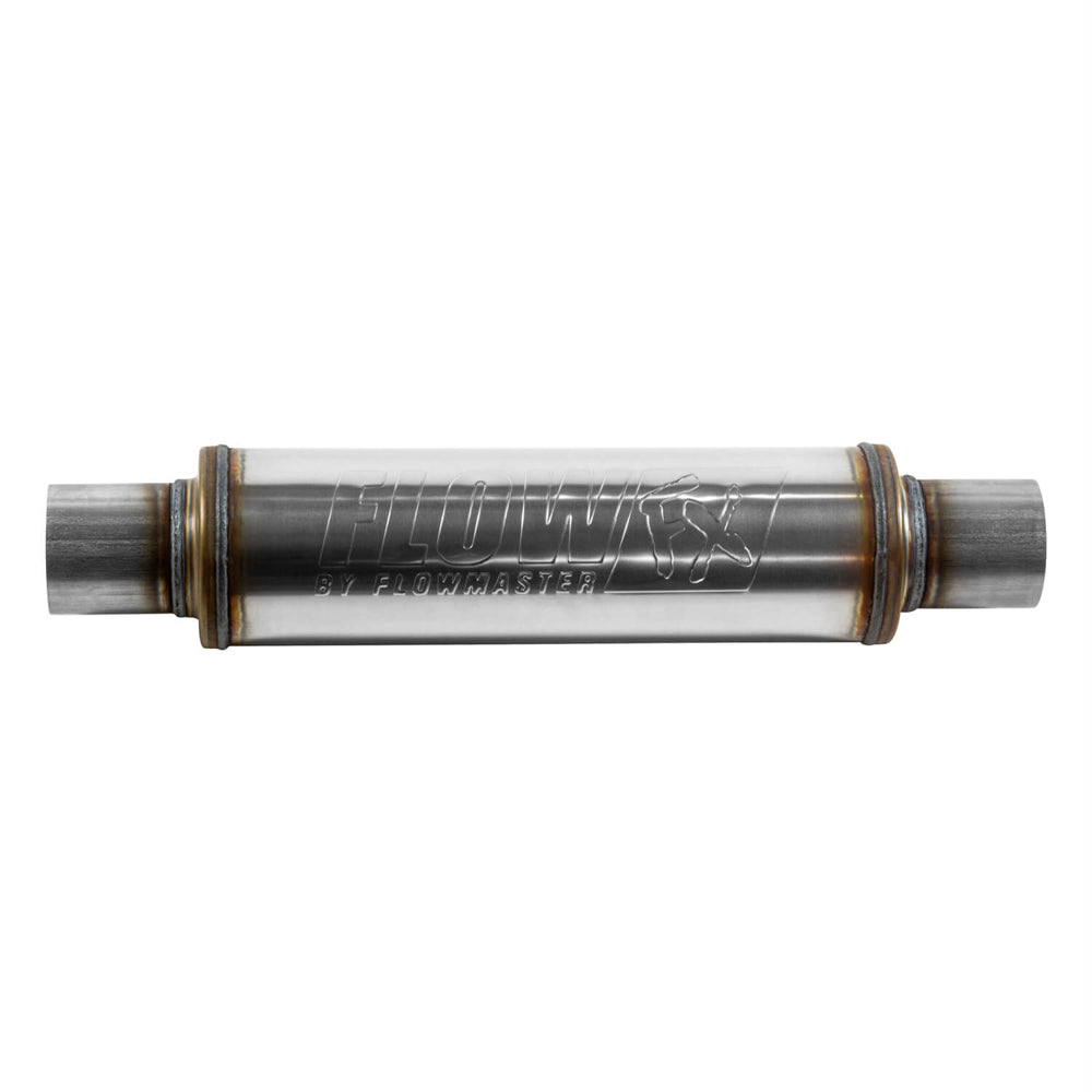 Flow FX Round Muffler 2.5in Center In/Out Mufflers and Components Flowmaster