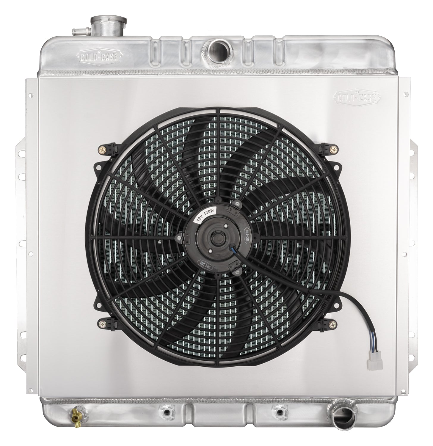 53-56 Ford F100 Truck With Chevy Engine Performance Aluminum Radiator and 16 Inch Fan and Shroud Cold Case Radiators Radiator COLD-CASE Radiators