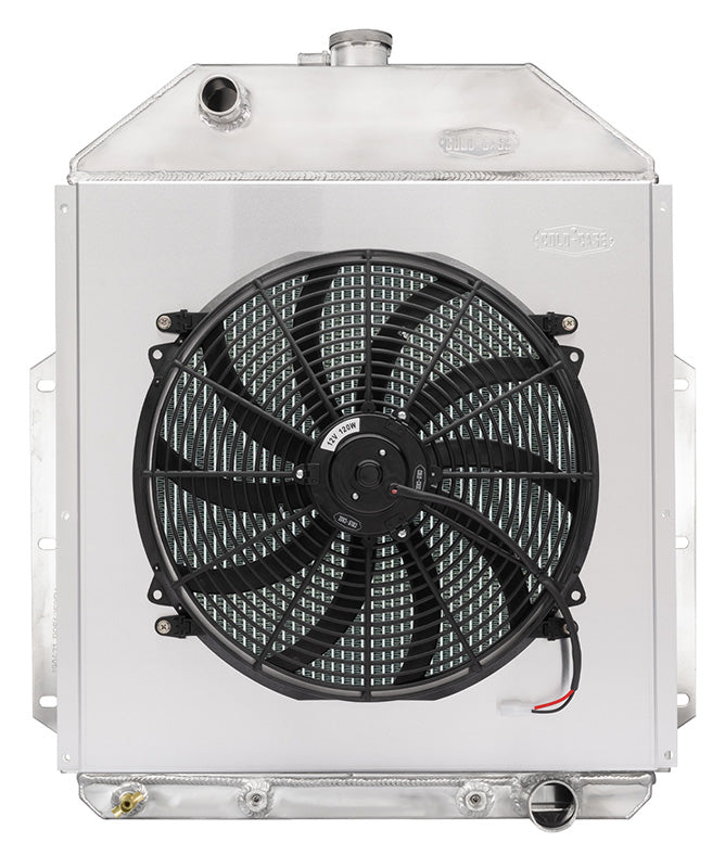 48-52 Ford Truck Aluminum Performance Radiator Chevy Engine And 16 Fan Kit Cold Case Radiators Radiator Kit COLD-CASE Radiators