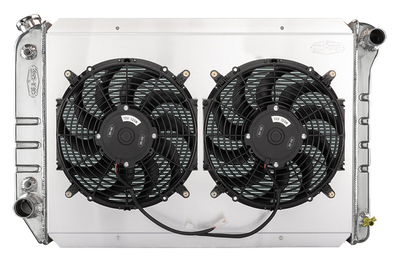 80-84 Ford Bronco/F-Series Truck Radiator and Dual 12 Inch Fan Kit Cold Case Radiators Radiator Kit COLD-CASE Radiators