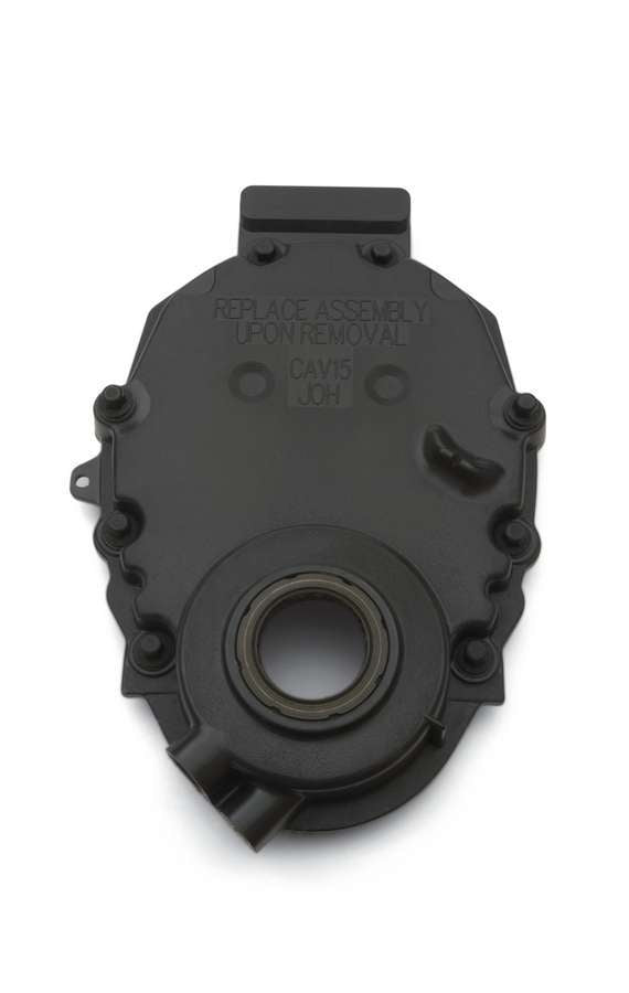 SBC Front Timing Cover - Black Plastic Timing Covers Chevrolet Performance Parts