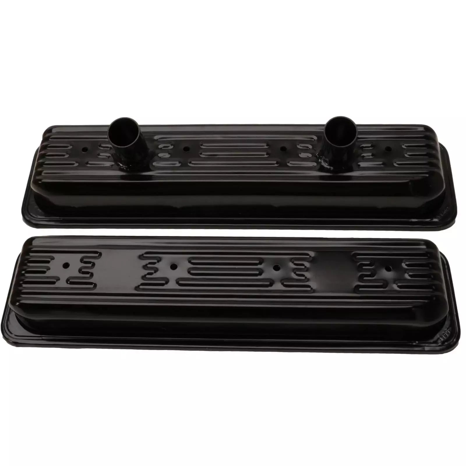 Valve Cover Kit SBC Circle Track Steel Black Valve Covers Chevrolet Performance Parts