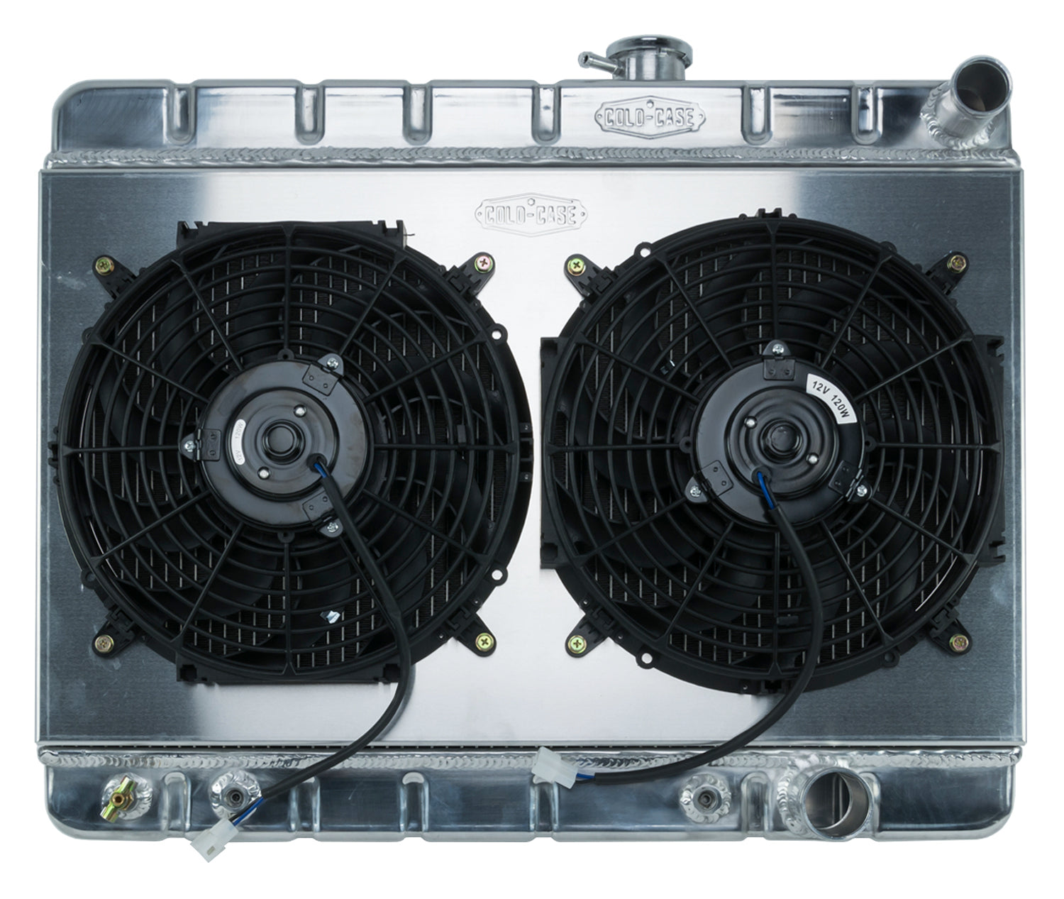 65 GTO Tri-Power Aluminum Radiator And 12 Inch Dual Fan Kit W/O AC AT Cold Case Radiators Radiator Kit COLD-CASE Radiators