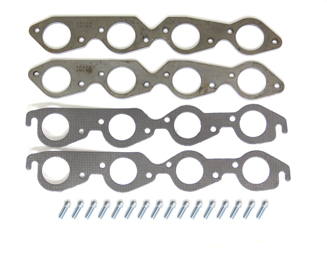 BB Chevy 2.125in Flanges Round Port Header Flanges Hedman Hedders