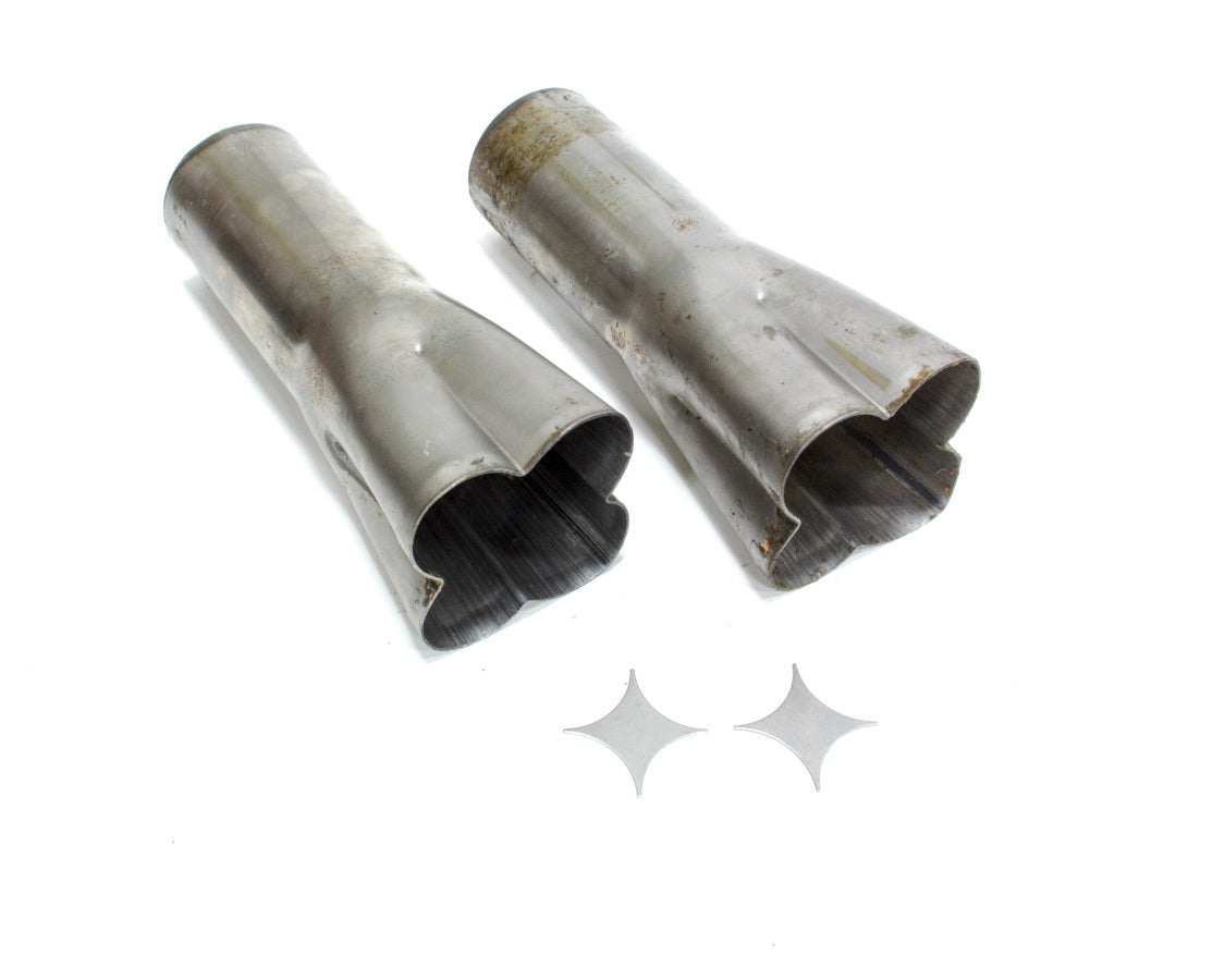 Weld-On Collectors 2-1/8in x 3.5in (Pair) Exhaust, Mufflers & Tips Hedman Hedders