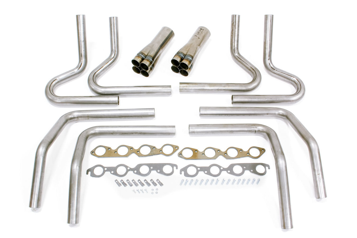 2-1/4in BBC Weld Up Kit- 4in Slip On Collector Exhaust, Mufflers & Tips Hedman Hedders