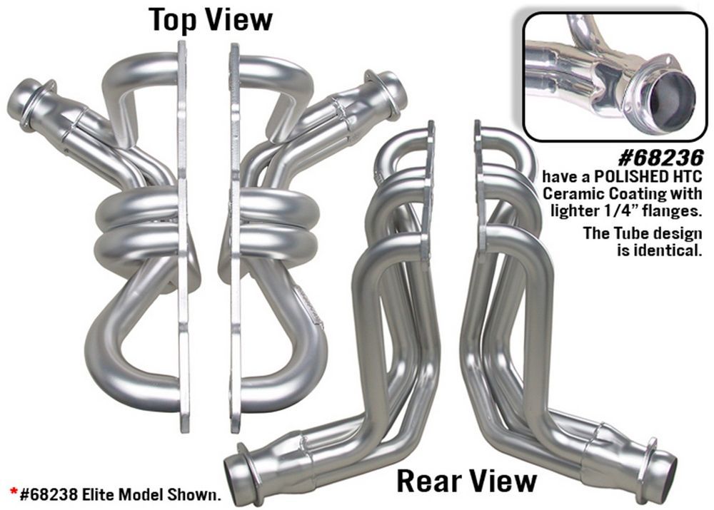 Coated Headers - Pass. Car w/SBC Headers Hedman Hedders