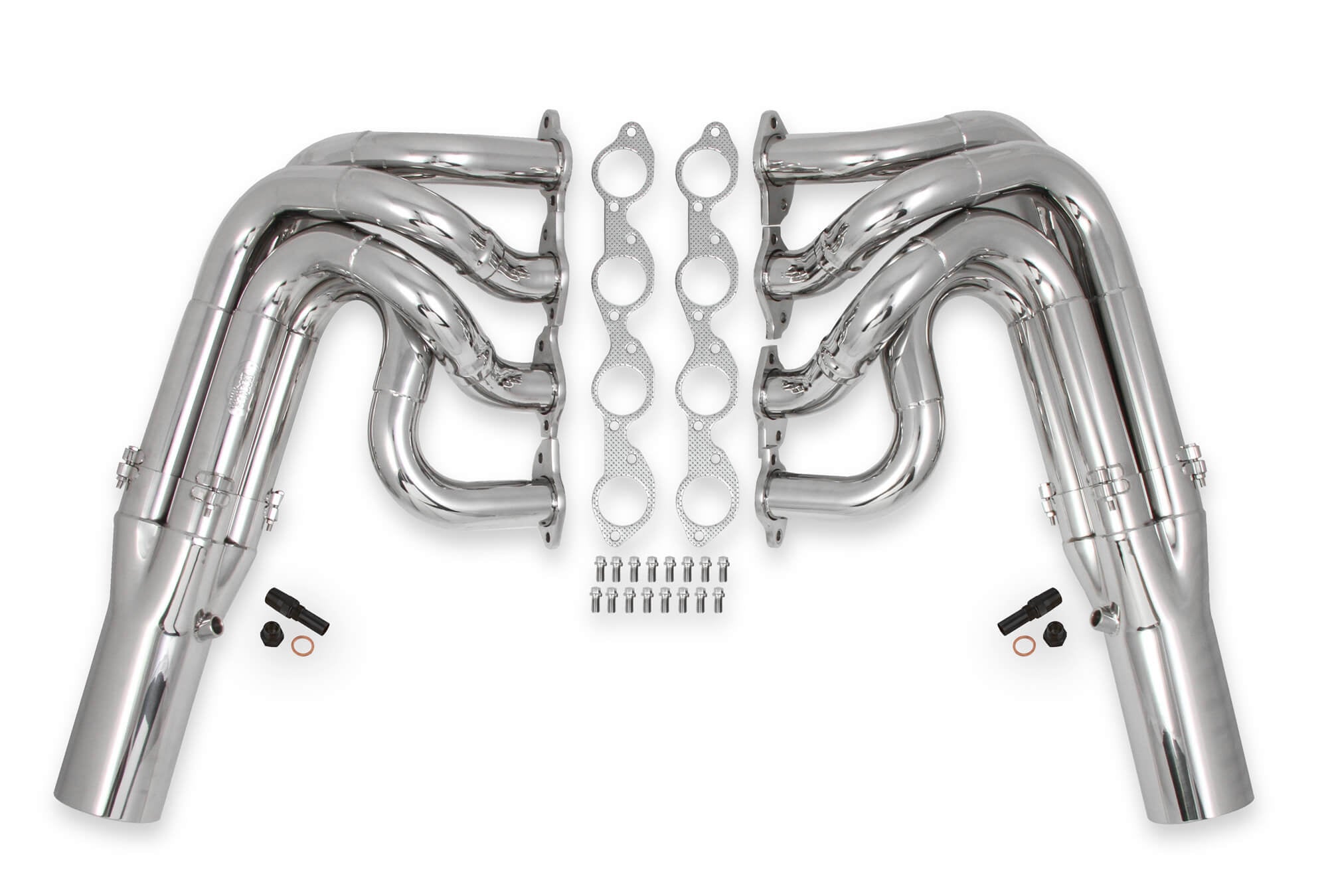 BBC Dragster Headers 3- Step - 304 SS Polished Exhaust, Mufflers & Tips Hooker