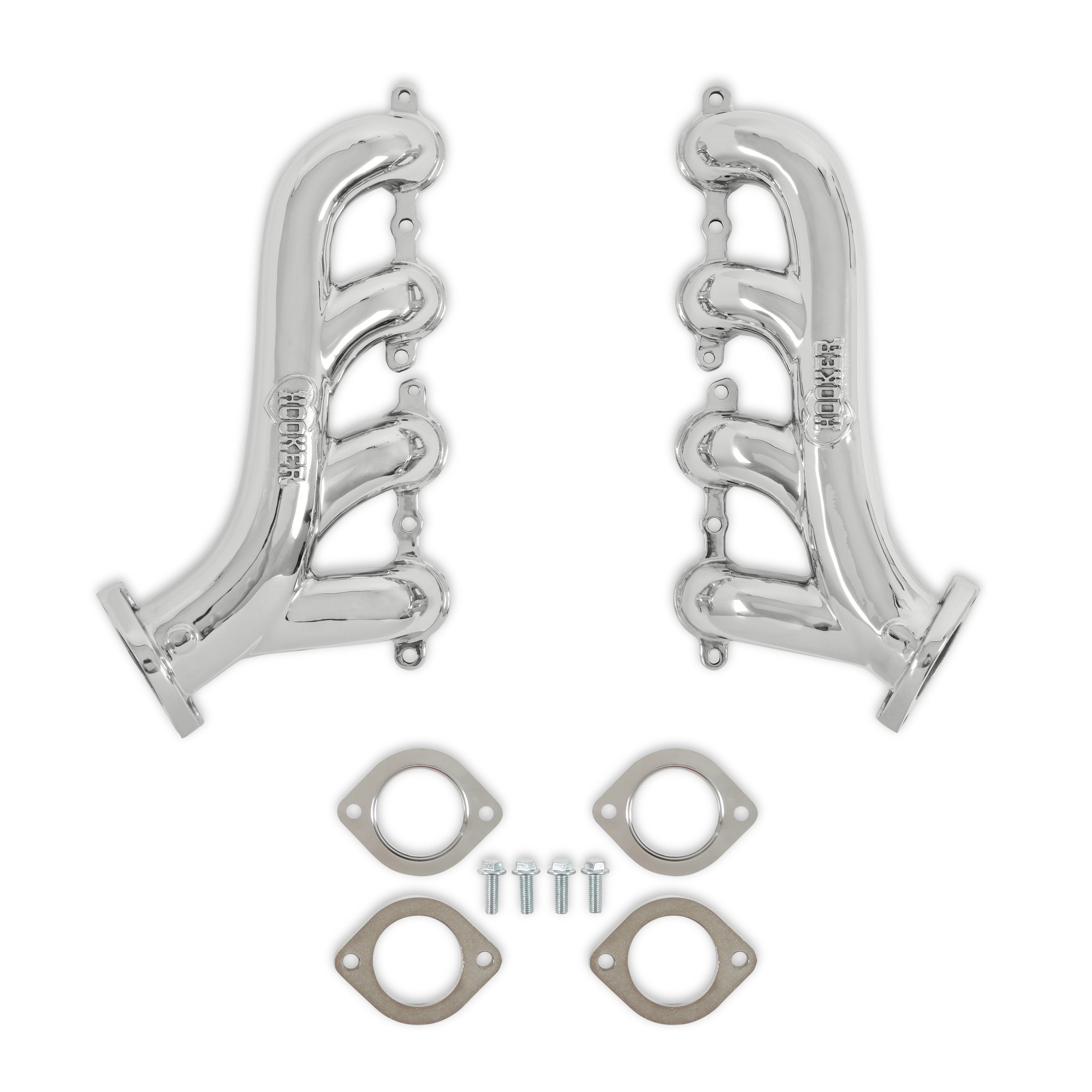 Exhaust Manifold Set GM LS Swap Cast SS Polished Exhaust, Mufflers & Tips Hooker