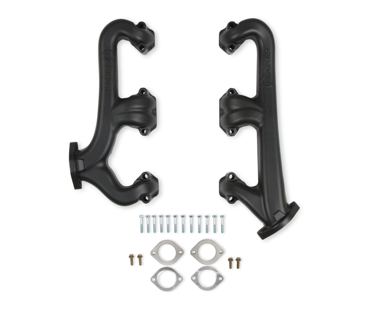 Exhaust Manifold Set Cast Iron - SBC 2.5 Dia Exhaust, Mufflers & Tips Hooker