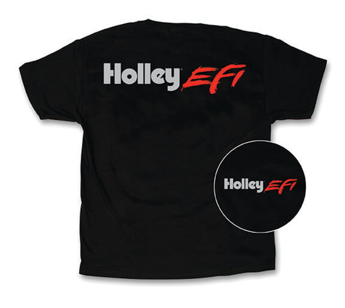 T-Shirt - Large w/Holley EFI SS Logo - Black T-Shirts Holley