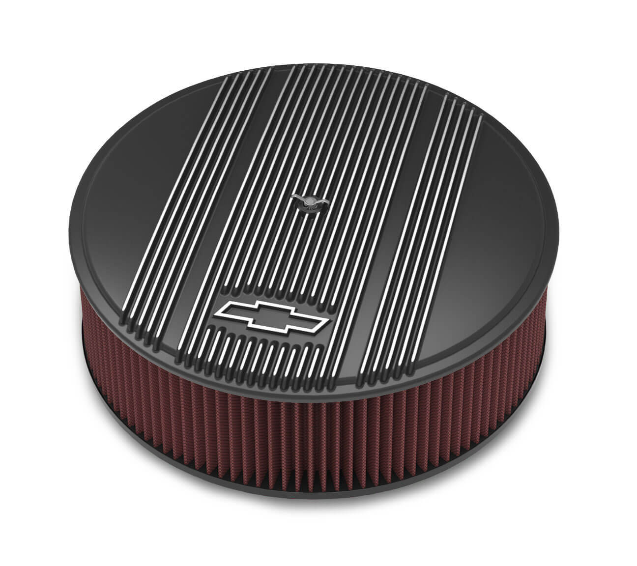 14 x 4 Air Cleaner Finned Bowtie Black Air Cleaner Assemblies and Air Intake Kits Holley