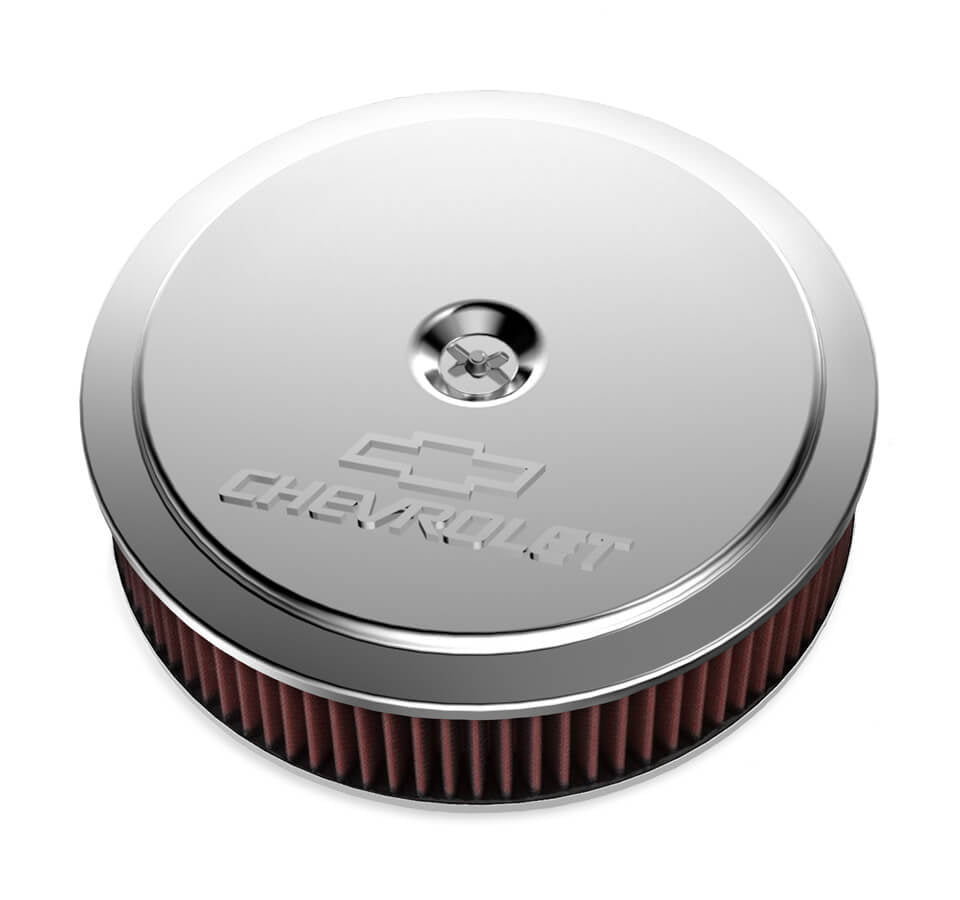 14 x 3 Air Cleaner GM Muscle Series Polished Air Cleaner Assemblies and Air Intake Kits Holley