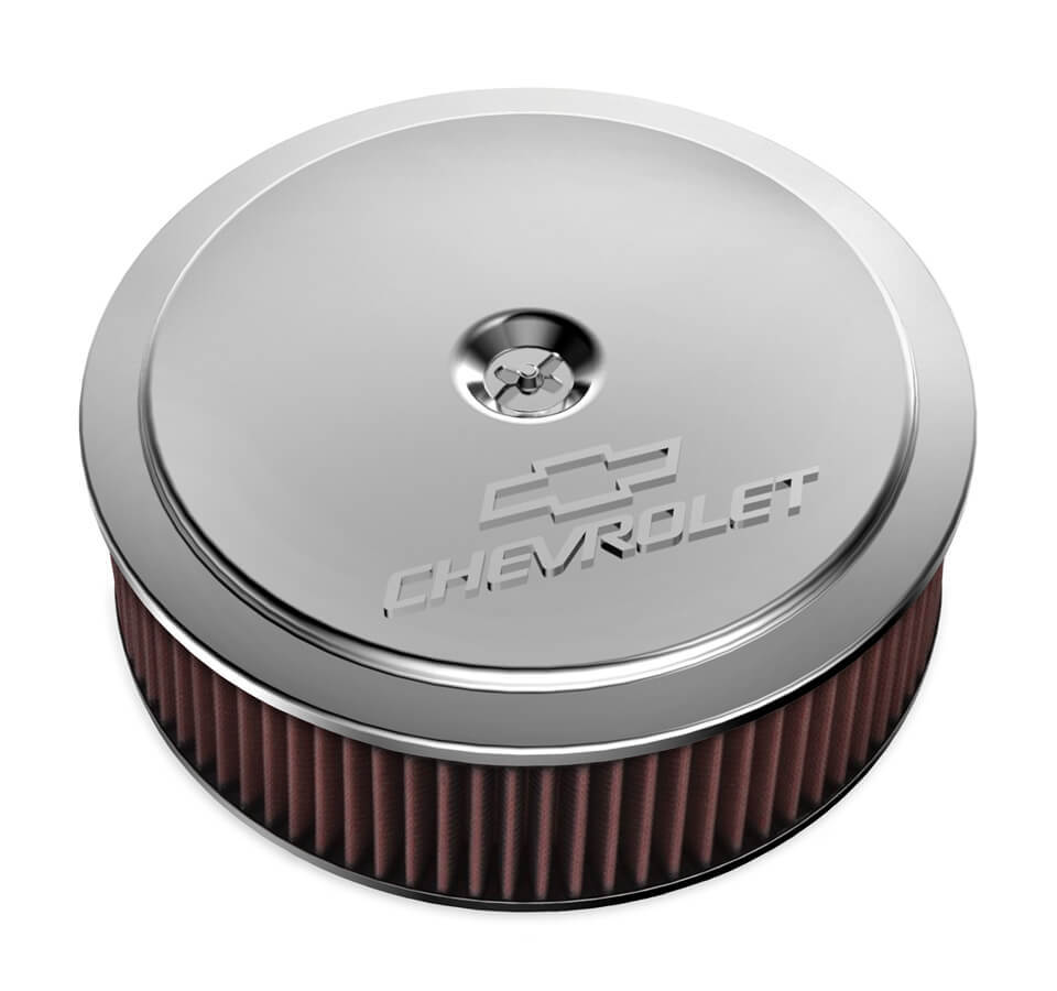 14 x 4 Air Cleaner GM Muscle Series Polished Air Cleaner Assemblies and Air Intake Kits Holley