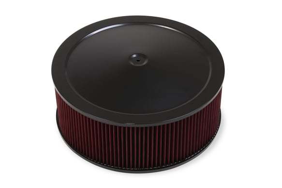 4500 Drop Base Air Cleaner - Black 16x6 Air Cleaner Assemblies and Air Intake Kits Holley