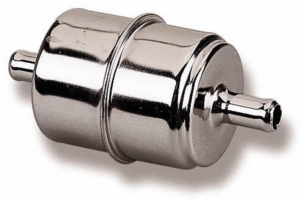 3/8in Chrome Fuel Filter Fuel Filters and Components Holley