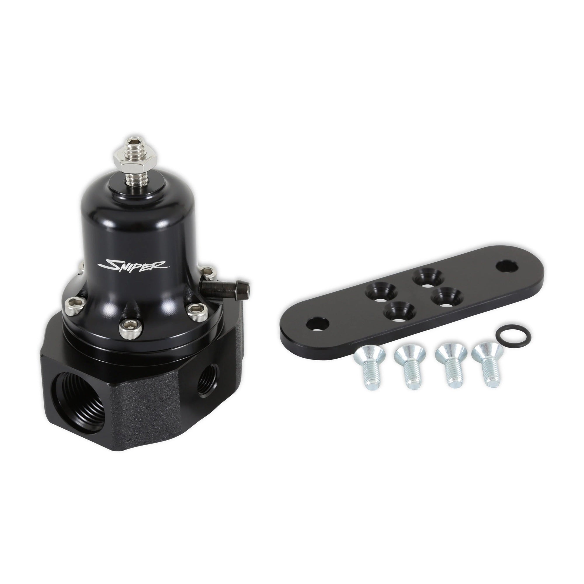 Sniper Billet EFI Fuel Regulator w/8an ORB Port Fuel Pressure Regulators Holley
