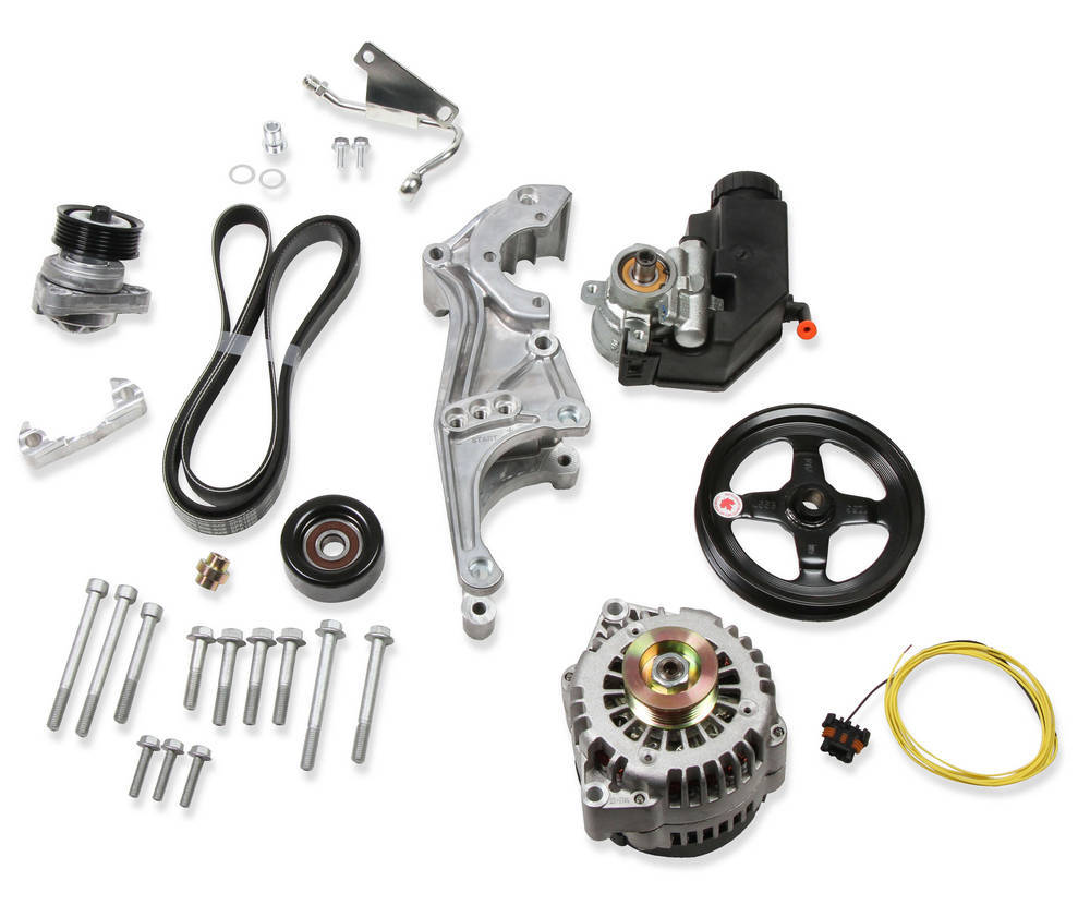 Low LS Drive System Kit LH w/Alt/PS wo/A/C Pulley Kits Holley