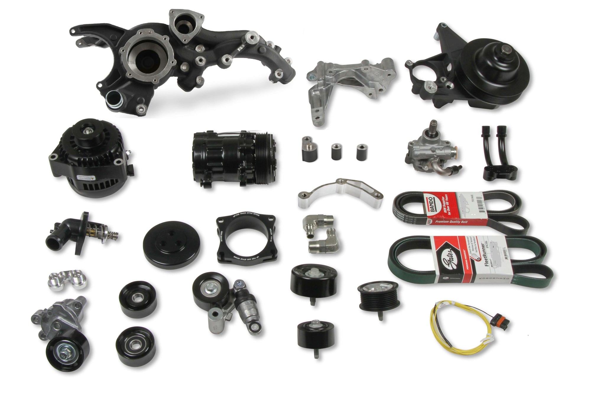 Premium Mid-Mount Acc System GM LT1/LT4 Gen-5 Pulley Kits Holley