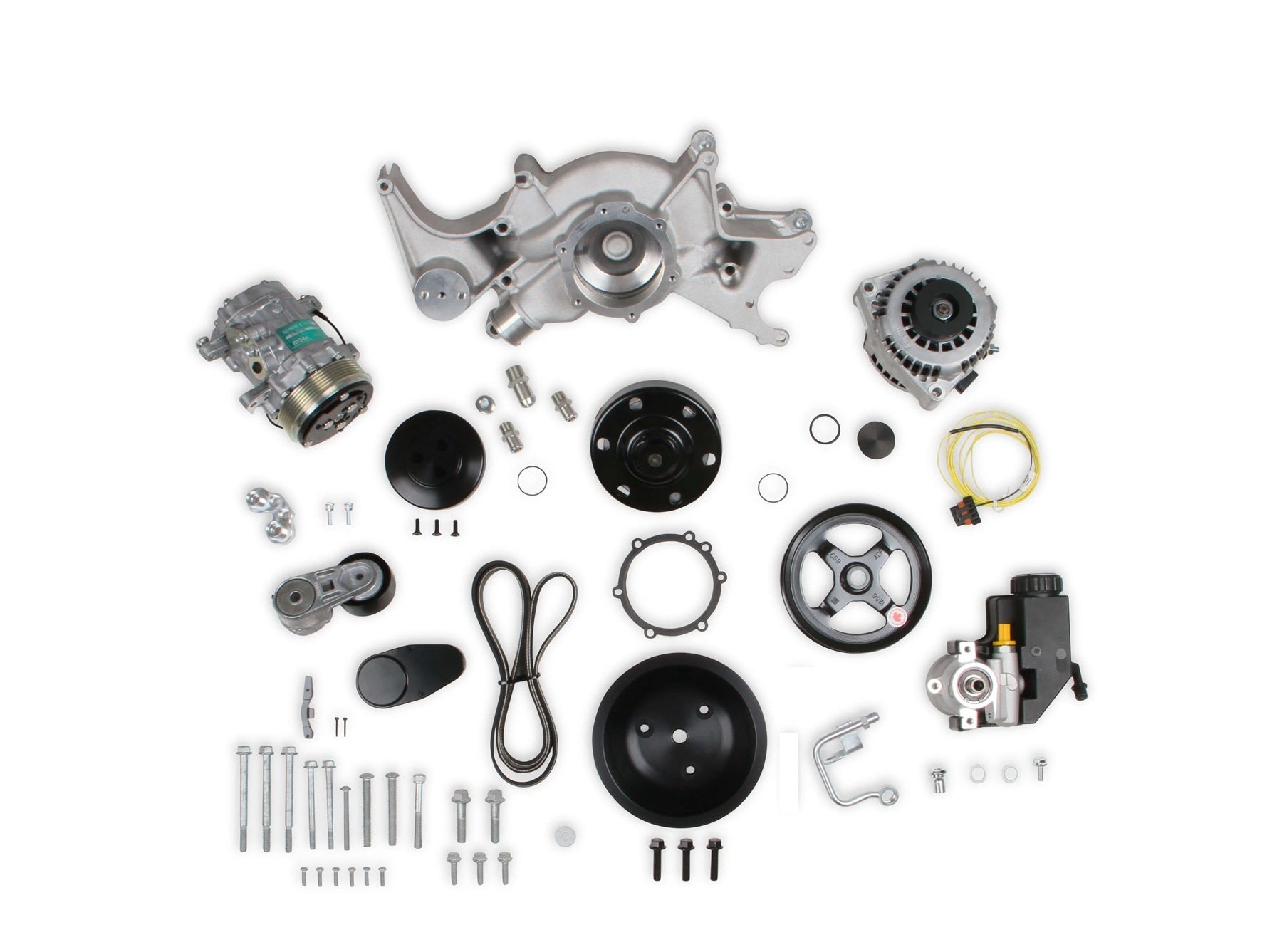 MID-MT ACC Drive System BBC Natural Pulley Kits Holley