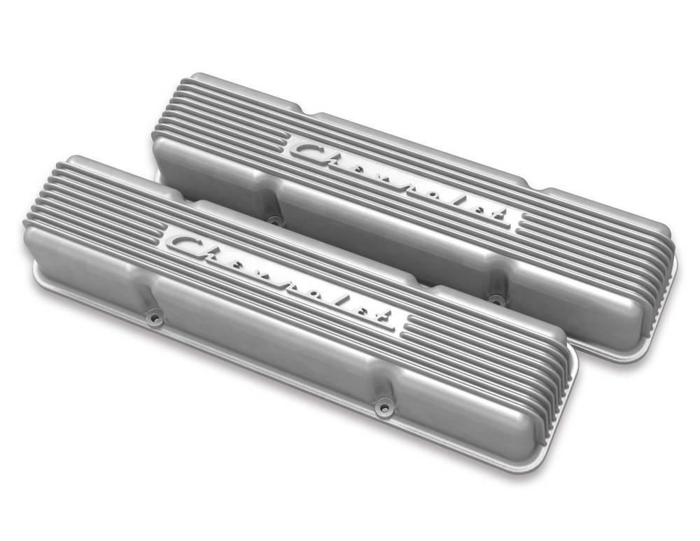 SBC Valve Covers Finned Vintage Series Natural Valve Covers Holley