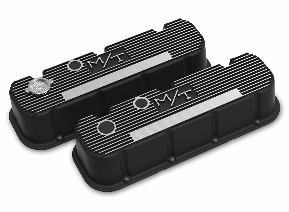 BBC Tall M/T Valve Cover Set Valve Covers Holley