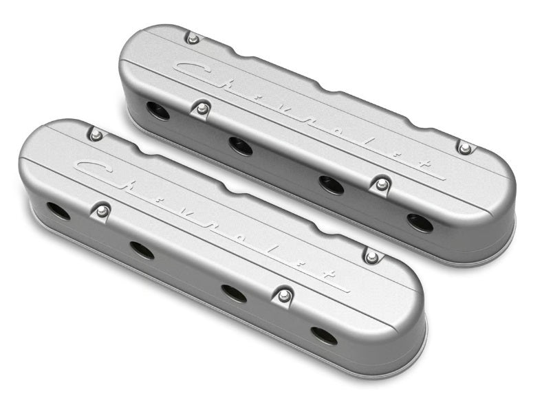 2-Piece Valve Cover Set GM LS w/Chevrolet Logo Valve Covers Holley