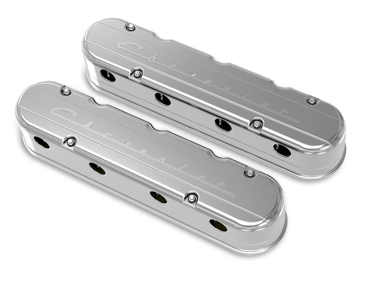 GM LS Valve Cover Set 2-Piece Design Polished Valve Covers Holley