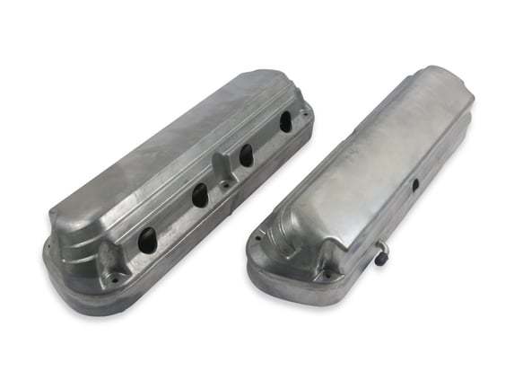 2-Piece Alm Valve Cover Set GM LS Natural Finish Valve Covers Holley