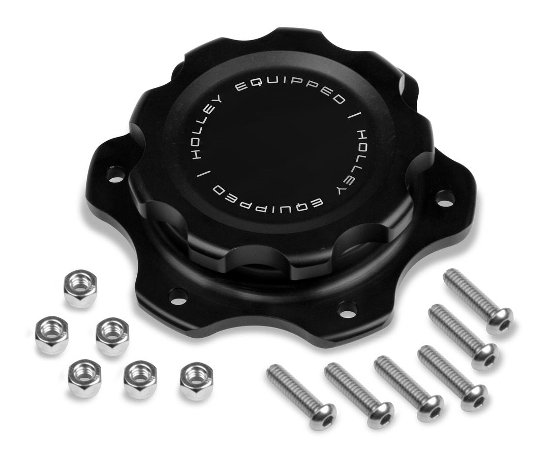 Alm Fuel Cell Cap & Bung w/6 Bolt Flange Fuel Cell/Tank Caps Holley
