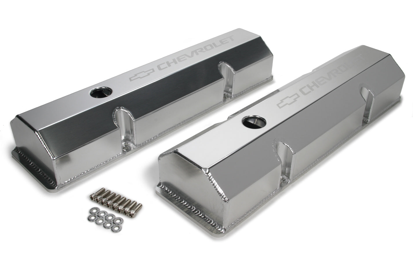 Billet Rail Fab. Alm Valve Covers w/Oil Cap Valve Covers Holley