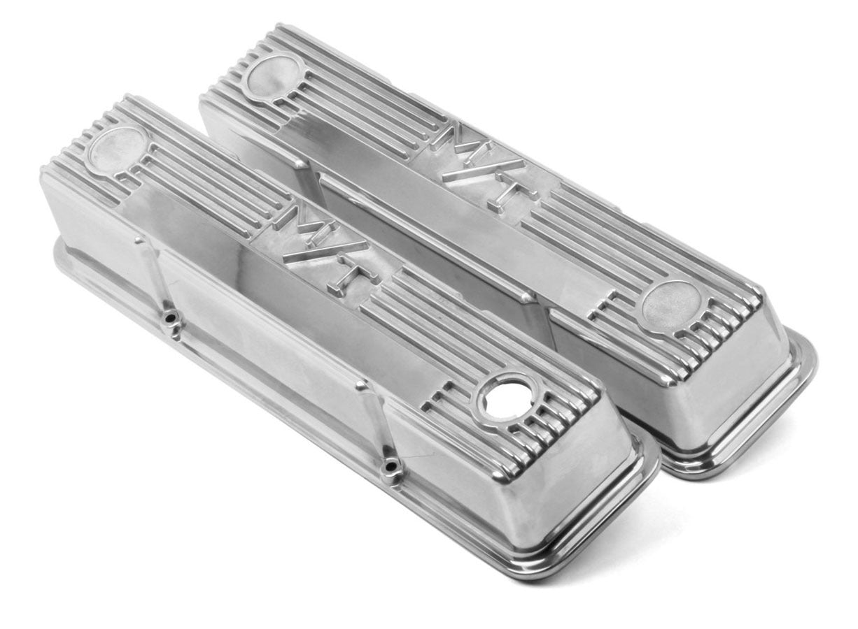 SBC M/T Valve Cover Set - Polished Valve Covers Holley