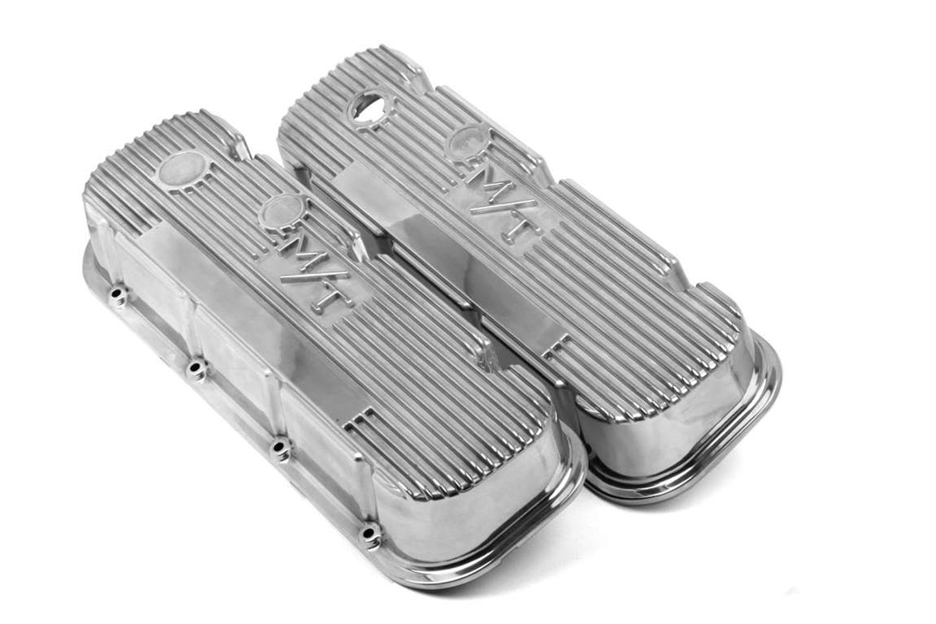 BBC M/T Valve Cover Set - Polished Valve Covers Holley