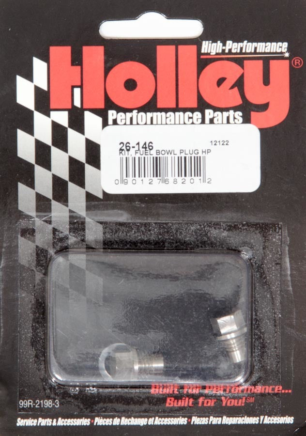 Ultra HP Fuel Bowl Plug Kit Cap and Plug Fittings Holley