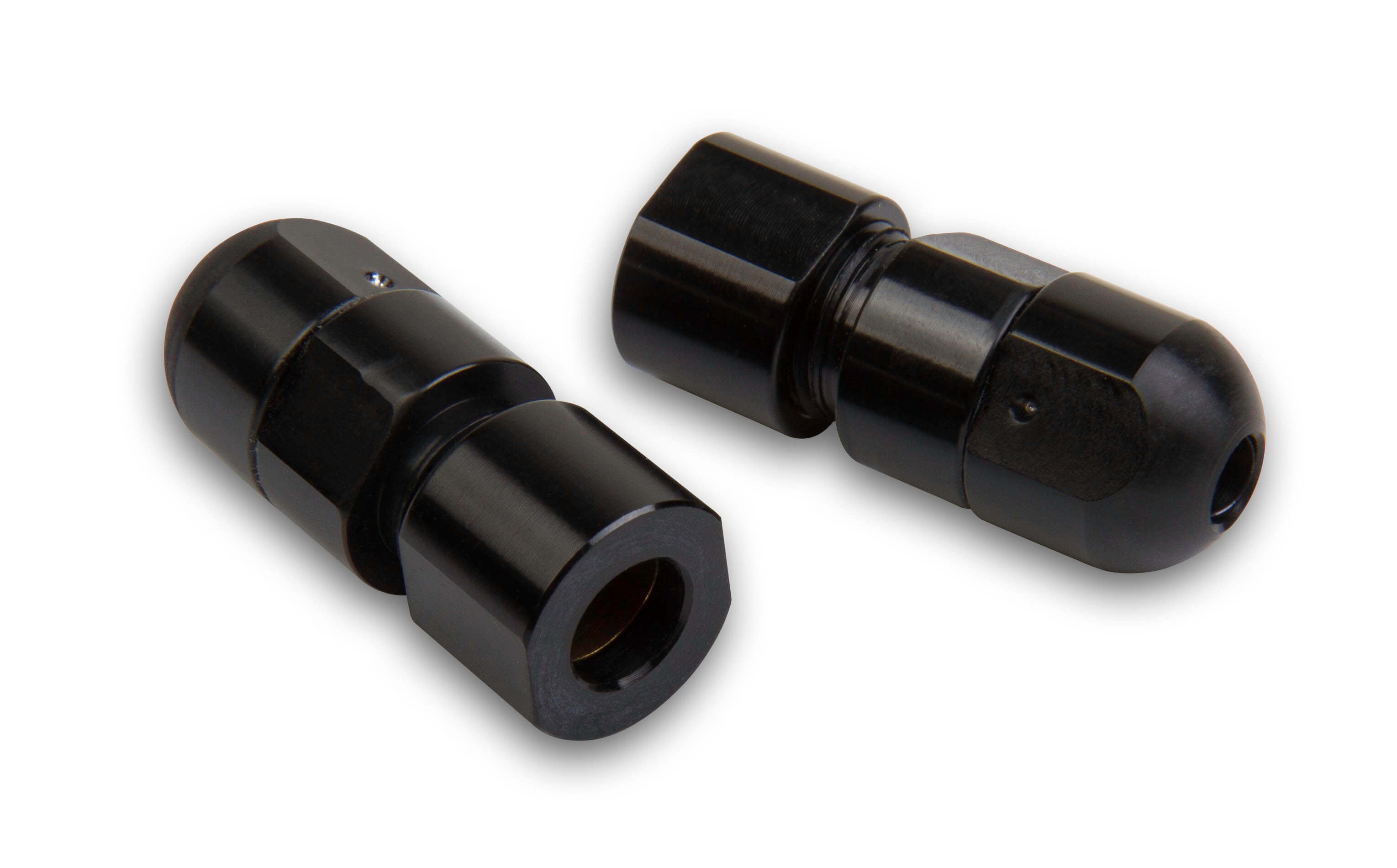Vent Tubes - Rollover Valves Black Anodized Check Valves Holley