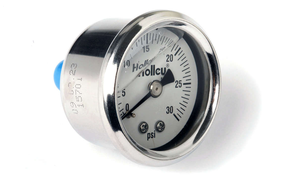 0-30 Psi Fuel Press Gaug Analog Gauges Holley