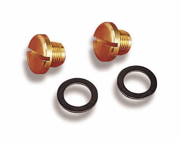 Fuel Bowl Plugs (2) Cap and Plug Fittings Holley