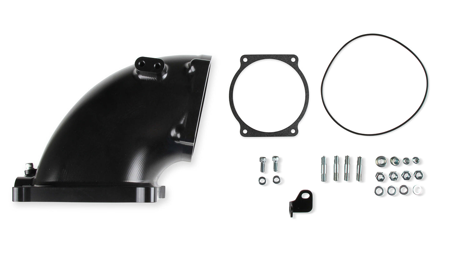 Billet Elbow Kit GM LS to 4500 - Black Air Intake Inlet Tubes, Elbows, and Components Holley EFI