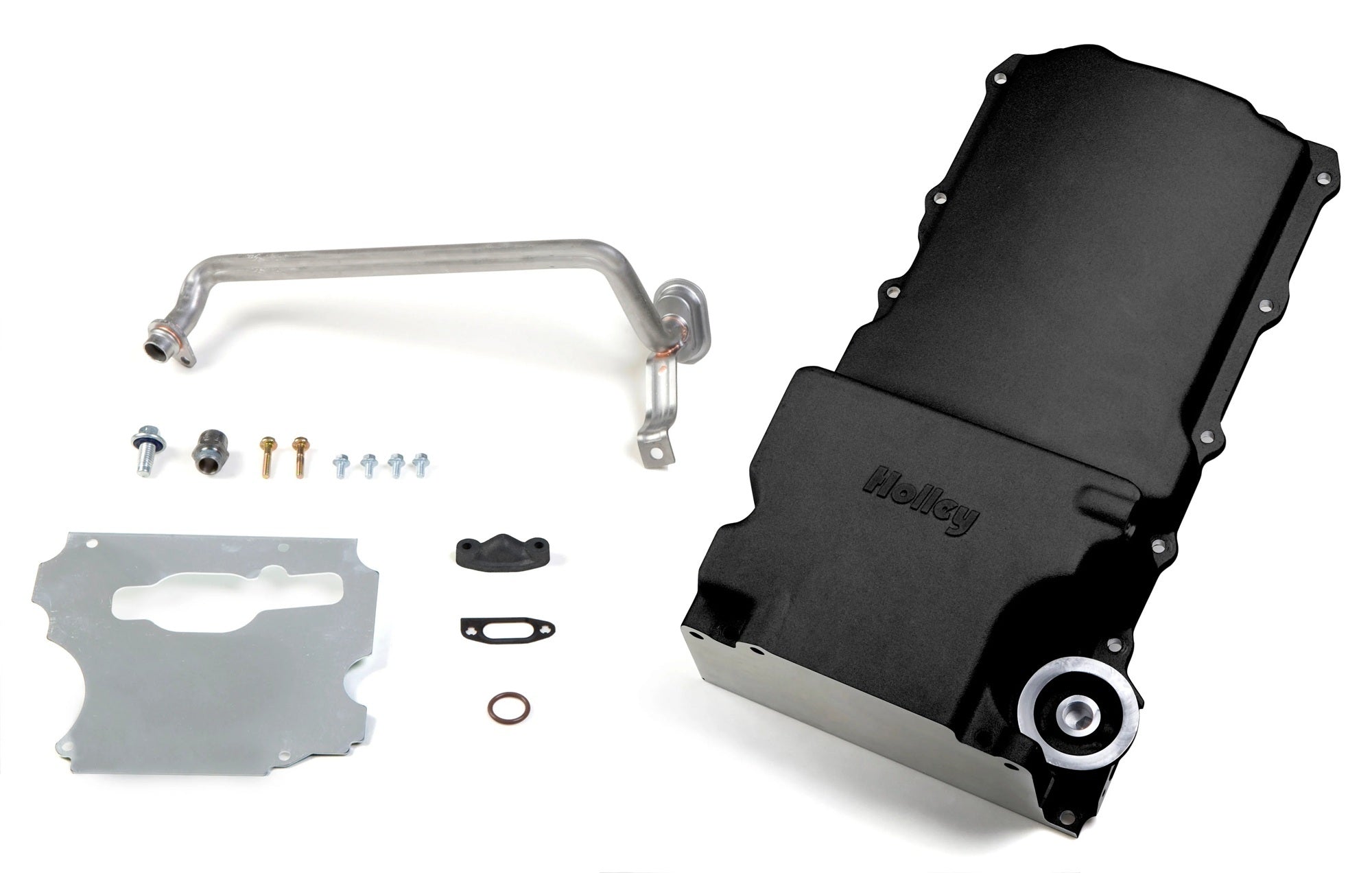 GM Retro Fit Oil Pan - LS Engines - Black Engine Oil Pans Holley