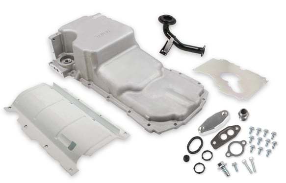 GM LT Gen-V Oil Pan Swap Kit - As-Cast Finish Engine Oil Pans Holley