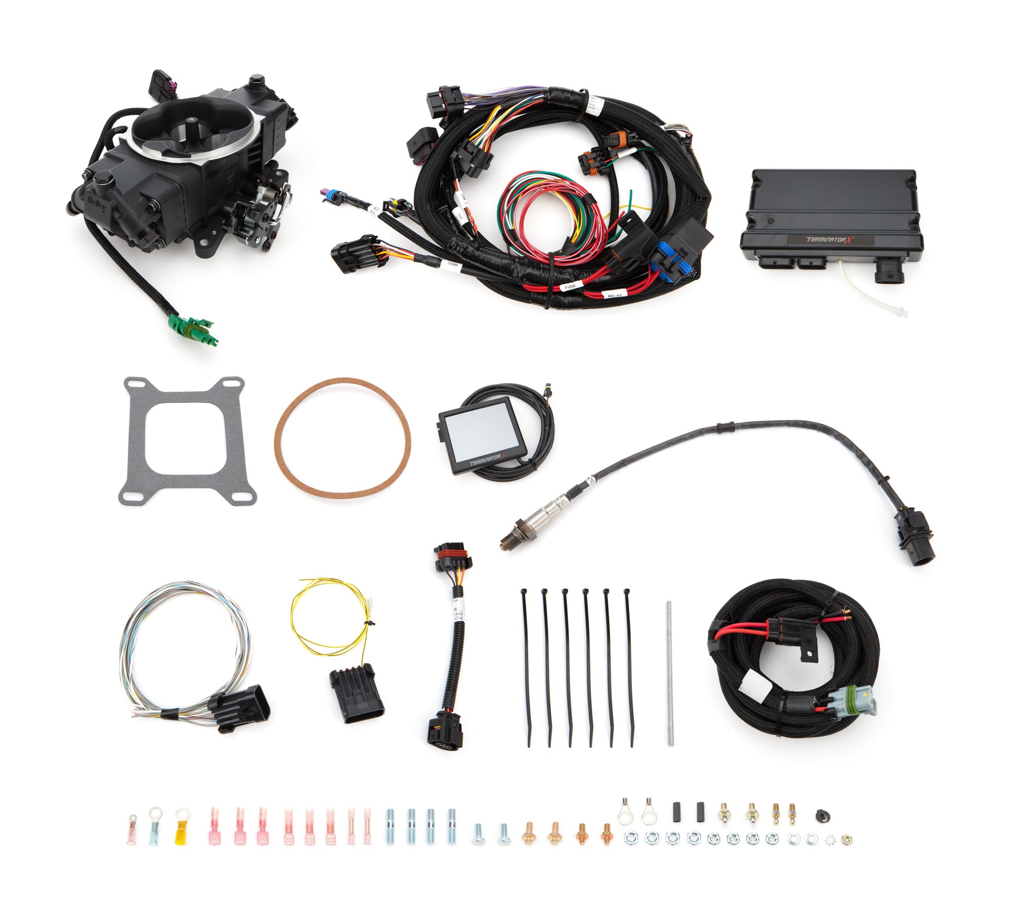 Terminator X Stealth EFI Kit 4150 Black Electronic Fuel Injection Systems Holley