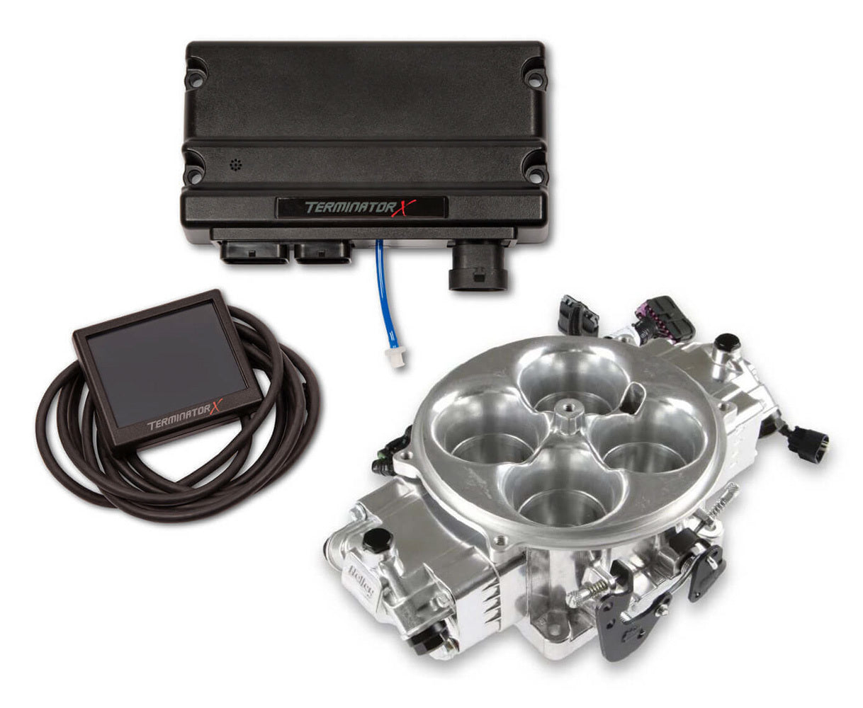 Terminator X Stealth 4500 - 8 Injectors Shiny Electronic Fuel Injection Systems Holley