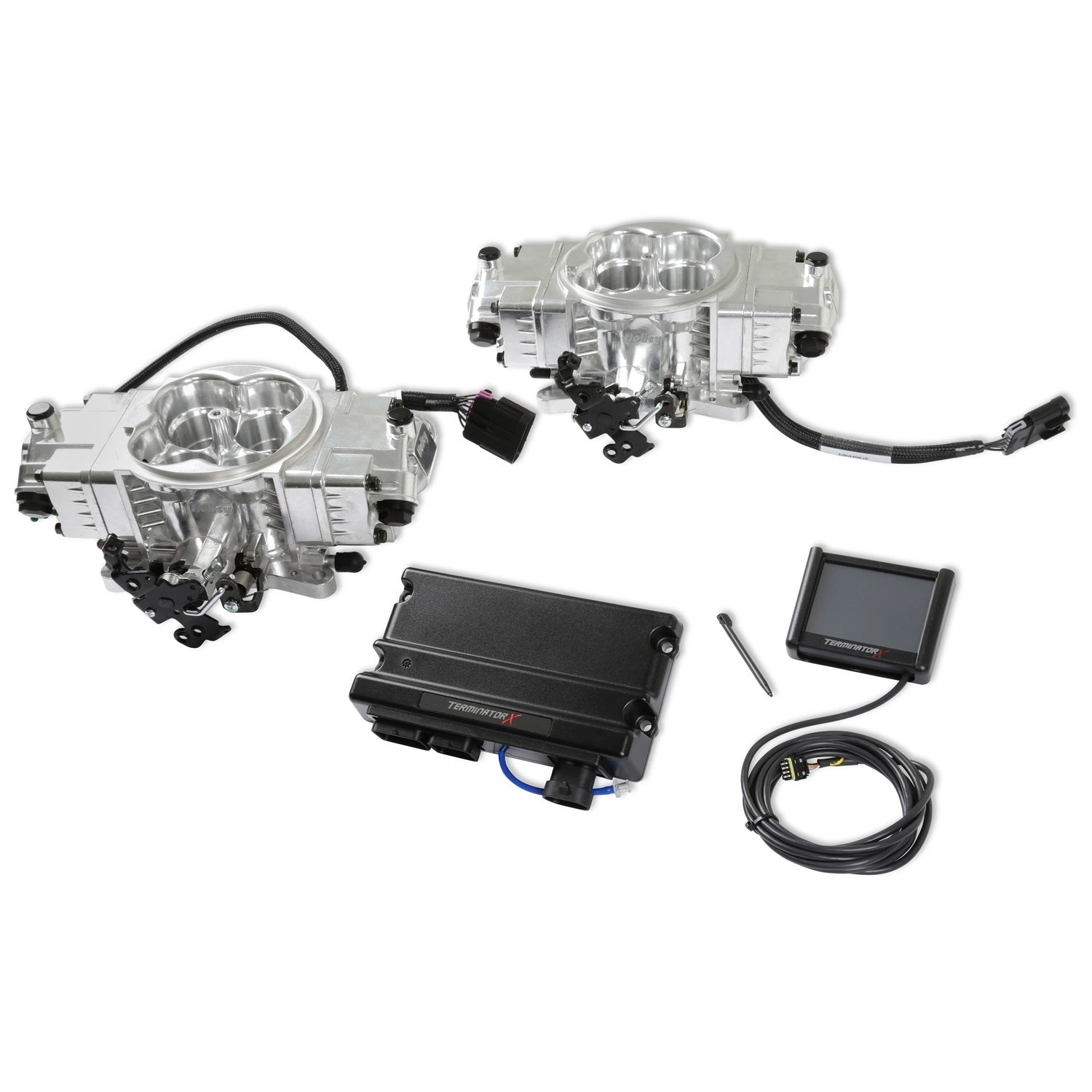 Terminator X Stealth Kit 4150 2X4 - Shiny Electronic Fuel Injection Systems Holley