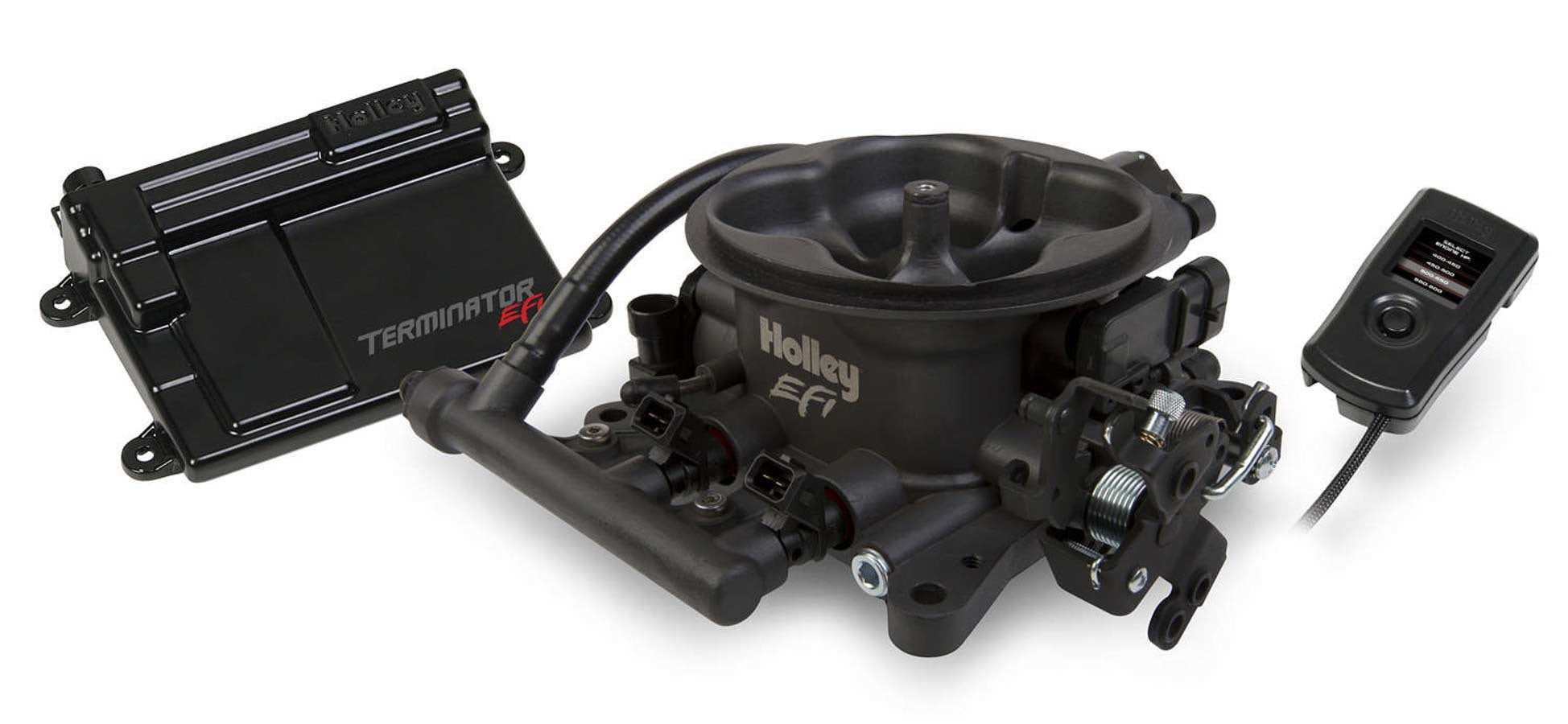 Terminator EFI System 950CFM Hard Core Gray Electronic Fuel Injection Systems Holley