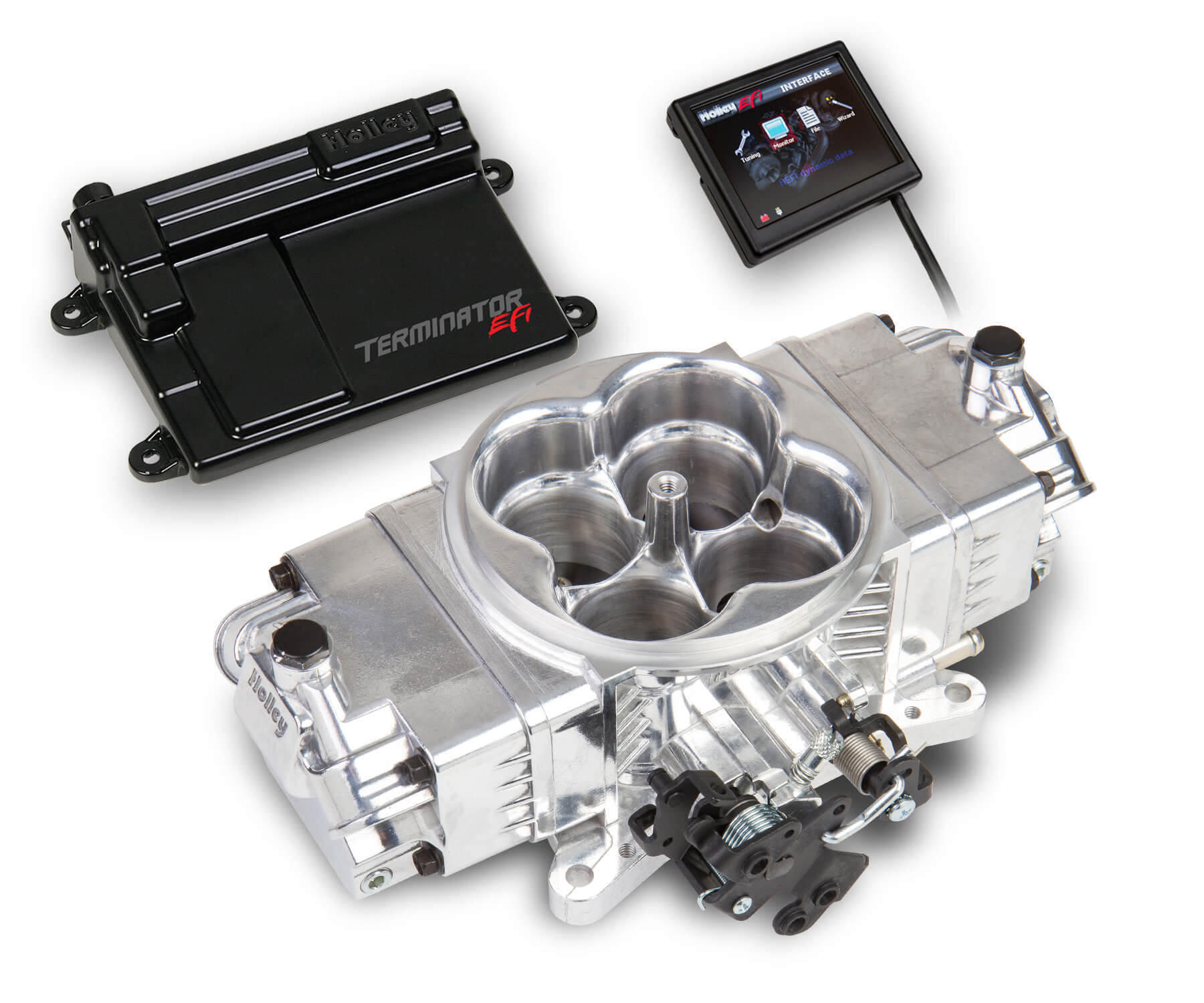 Terminator Stealth EFI Master Kit - Shiny Electronic Fuel Injection Systems Holley EFI
