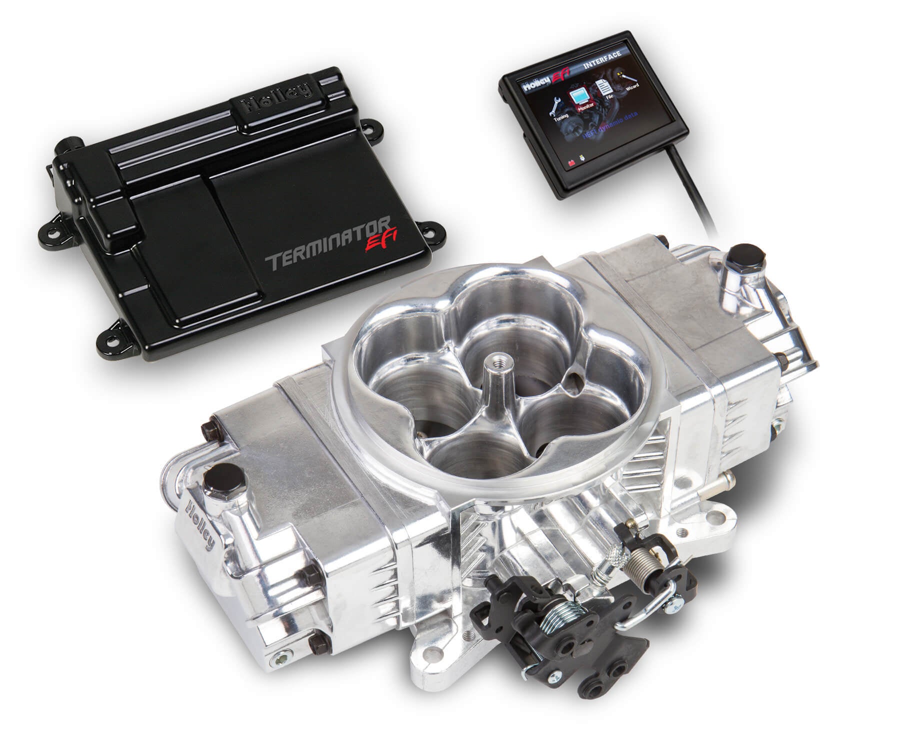 Terminator Stealth EFI Master Kit - Shiny Electronic Fuel Injection Systems Holley EFI