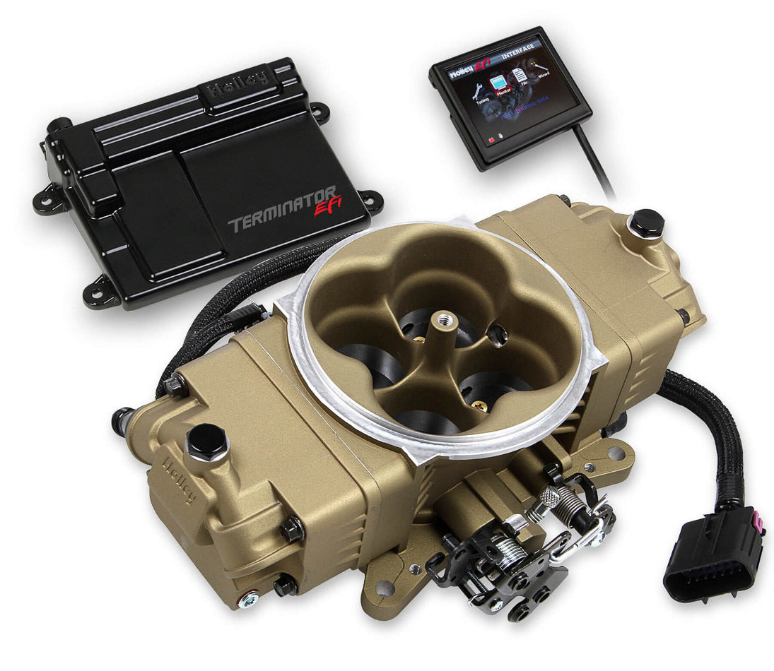 Terminator Stealth EFI Master Kit Classic Gold Electronic Fuel Injection Systems Holley EFI